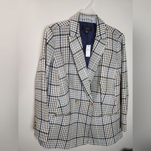 Talbots double breasted plaid Blazer